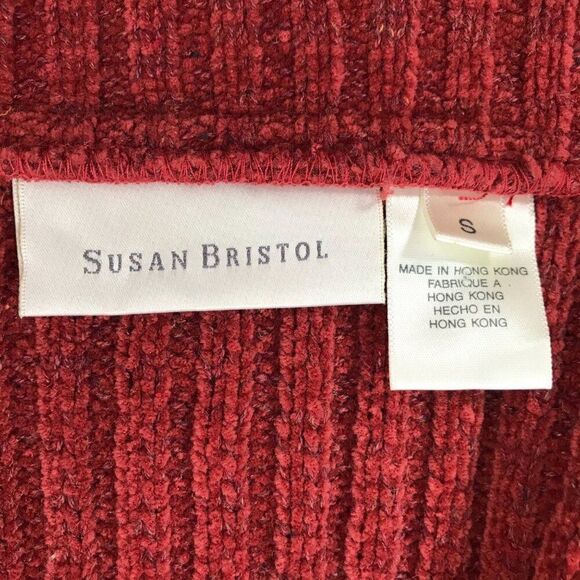 Vintage 90s Red Floral Bohemian Cottagecore Fairy Grunge Jacket Cardigan / S - Picture 6 of 7